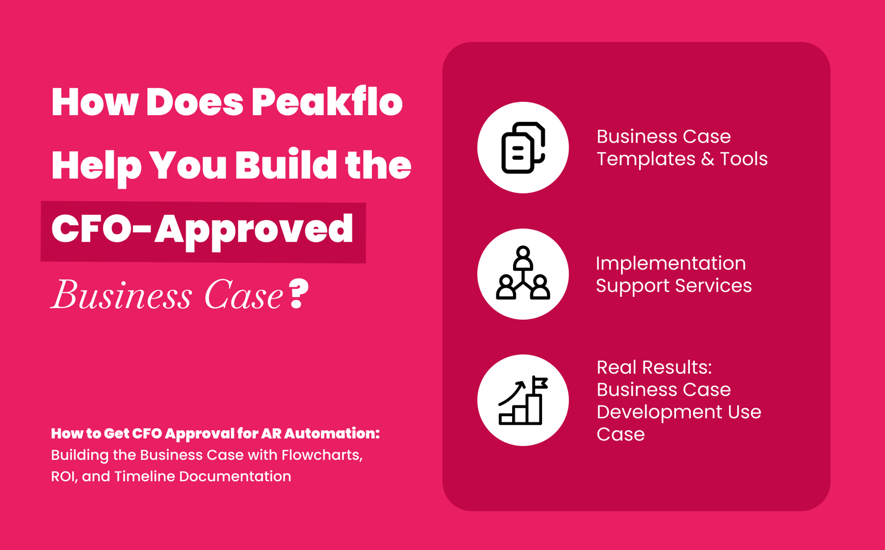 How Peakflo helps finance teams build a CFO-approved AR automation business case with flowcharts and tools