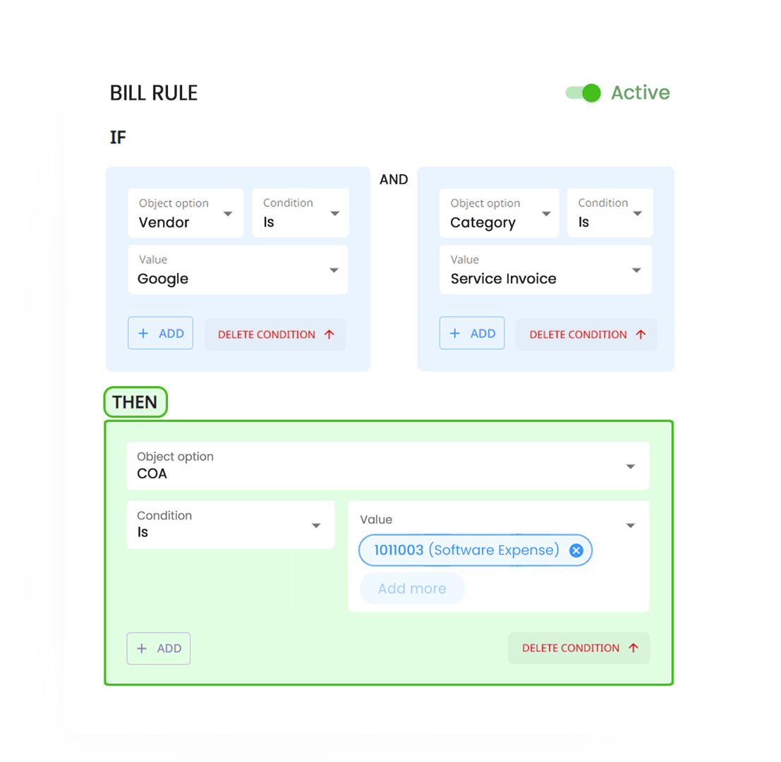 Set dynamic rules that make every invoice code itself!