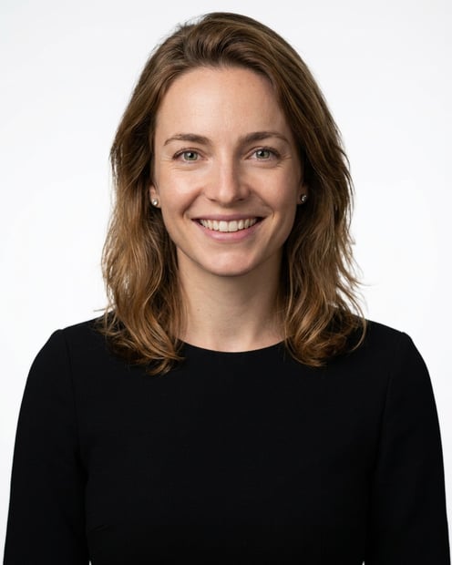 White / Pure White Studio · Black midi fitted dress headshot example