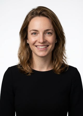 Professional AI LinkedIn headshot in Black midi fitted dress on White / Pure White Studio