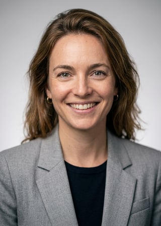 Professional AI LinkedIn headshot in Light gray blazer on Neutral Gradient / Light Grey