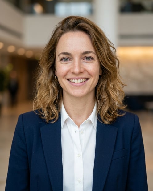 Lobby · White button-up shirt headshot example