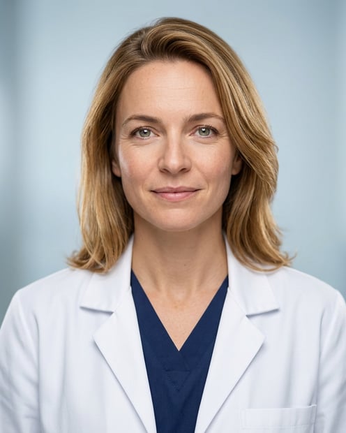 Blue Gradient · Hospital Uniform headshot example