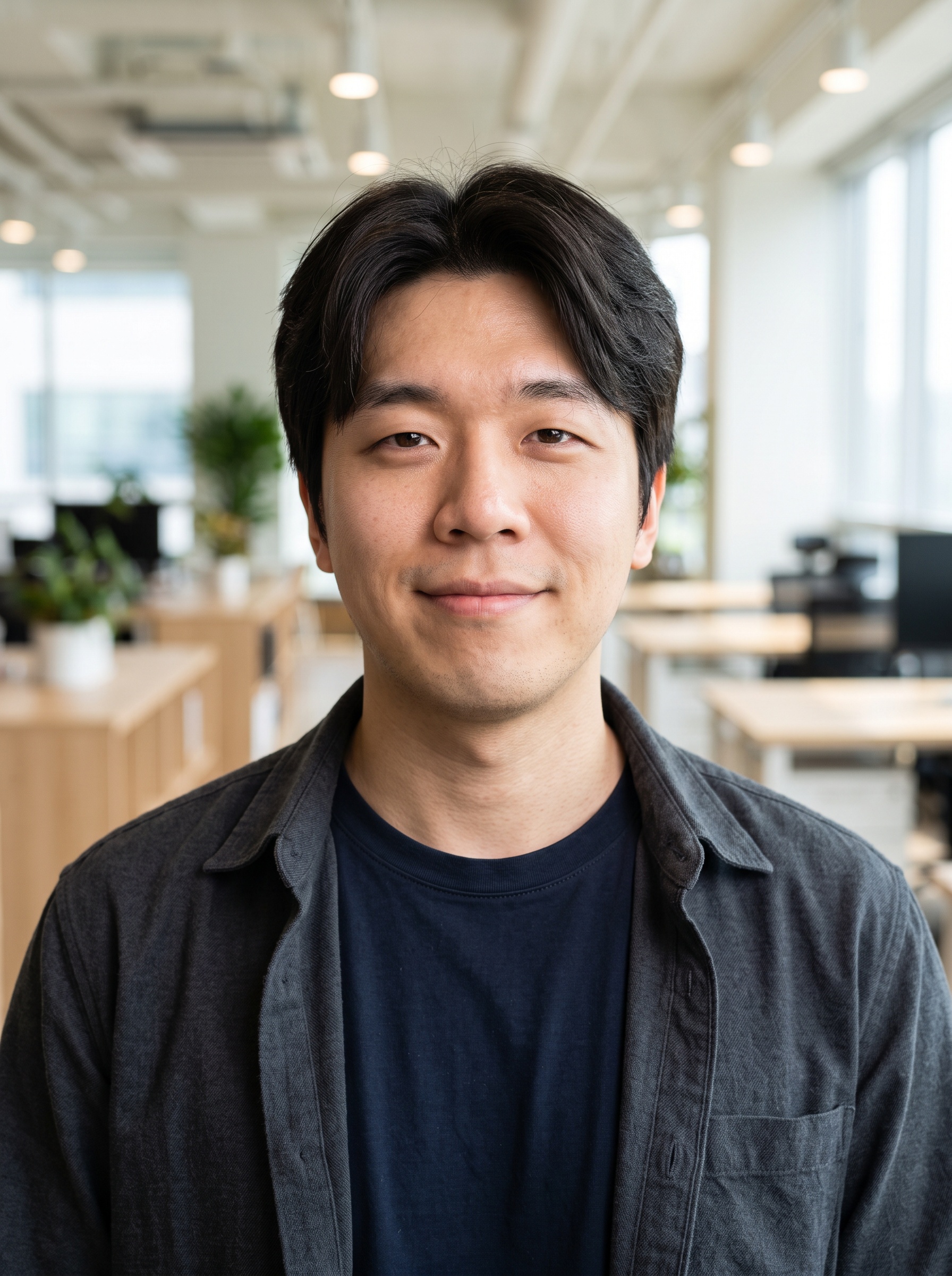 Modern Office · Tee Overshirt headshot example