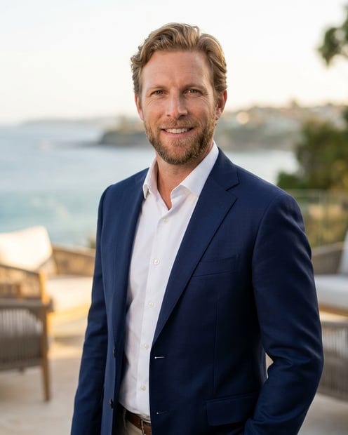 Waterfront Terrace · Resort-Luxury Linen headshot example