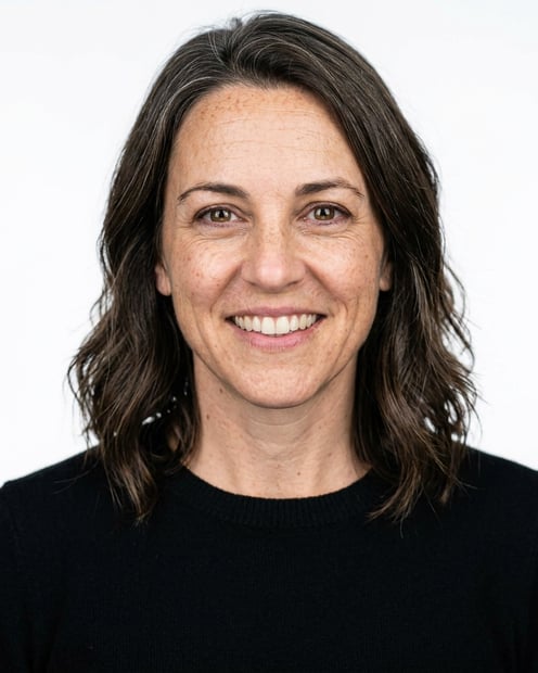 Soft White · Black Knit Top headshot example