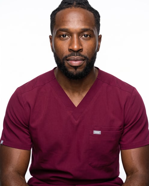 Beispiel für White Studio · Wine Scrubs-Headshot
