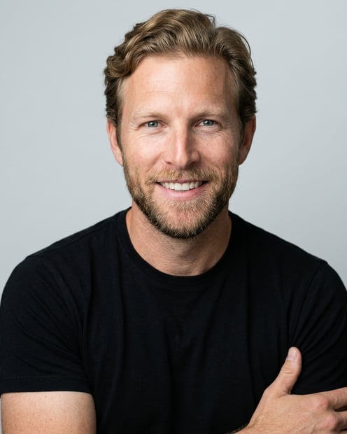 Light Cool-Grey Seamless · Black Short-Sleeve Tee headshot example