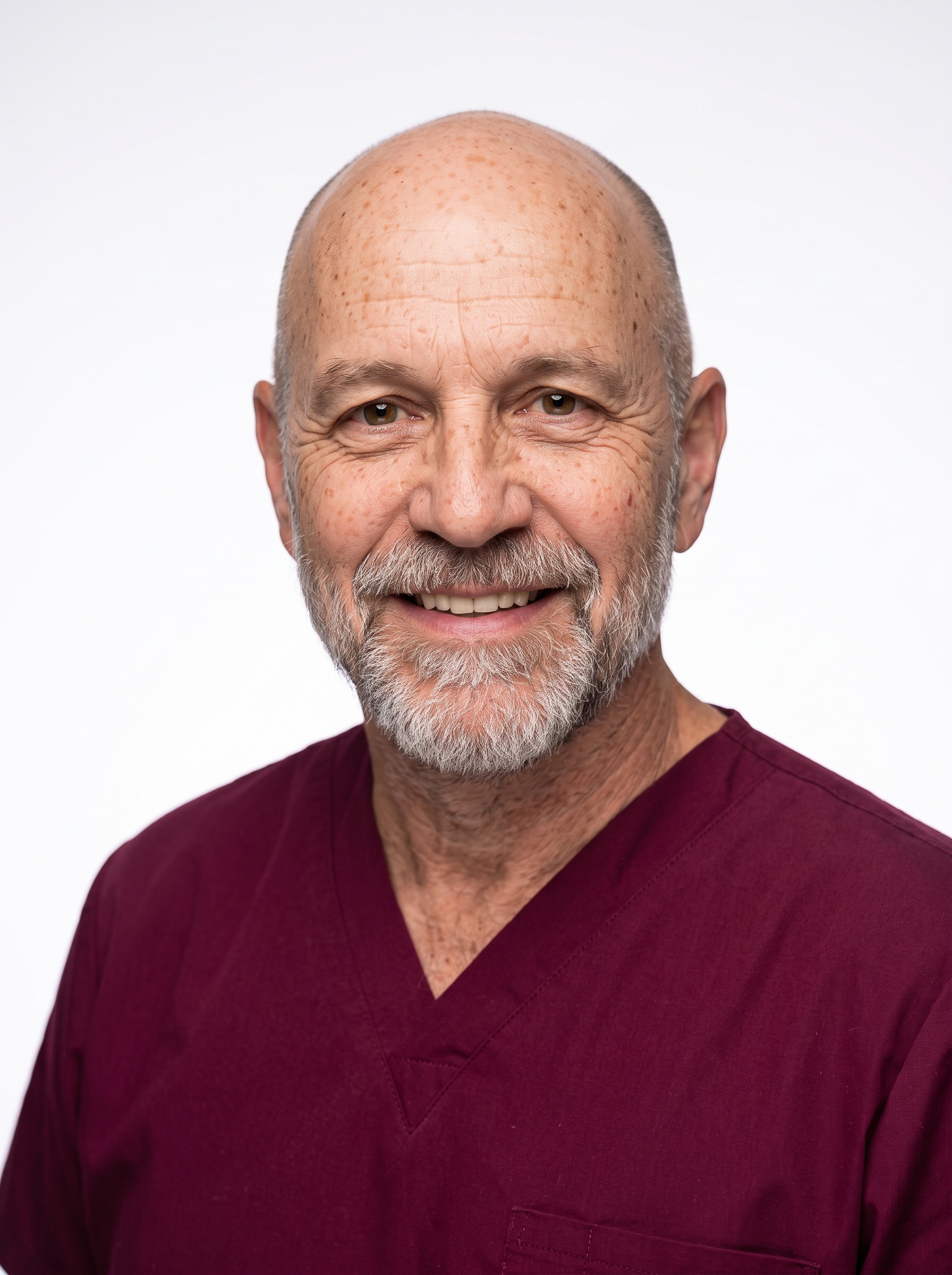 White Studio · Wine Scrubs headshot example