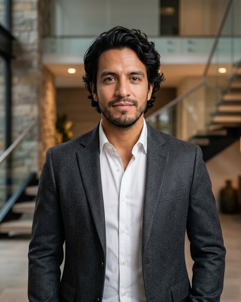 Mansion Foyer · Power Suit headshot example