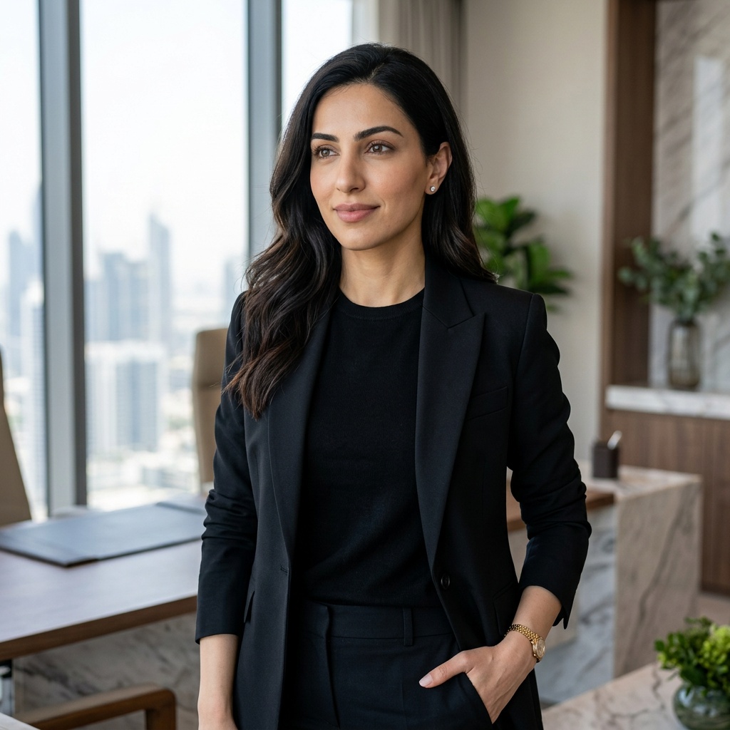Agent Office · Black Blazer headshot example
