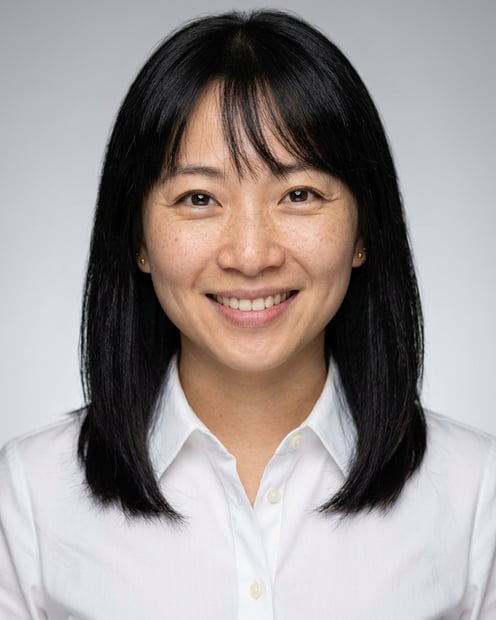 Neutral Gradient / Light Grey · White button-up shirt headshot example