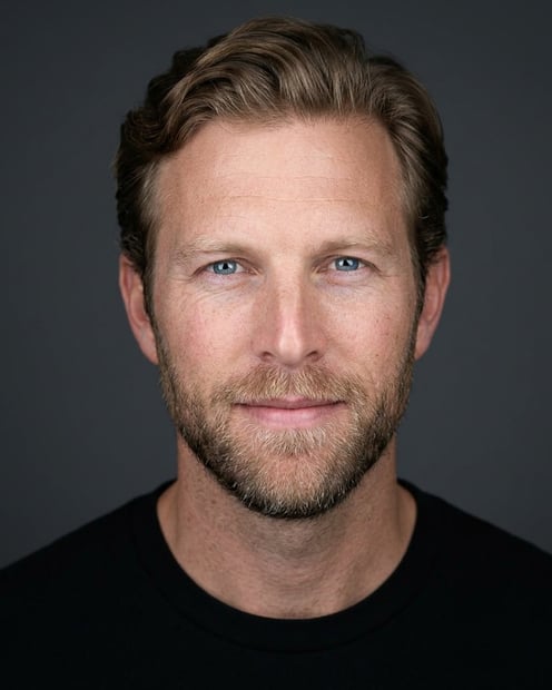 Dark Charcoal Grey Gradient · Dark Button-Up or Simple Black Top headshot example