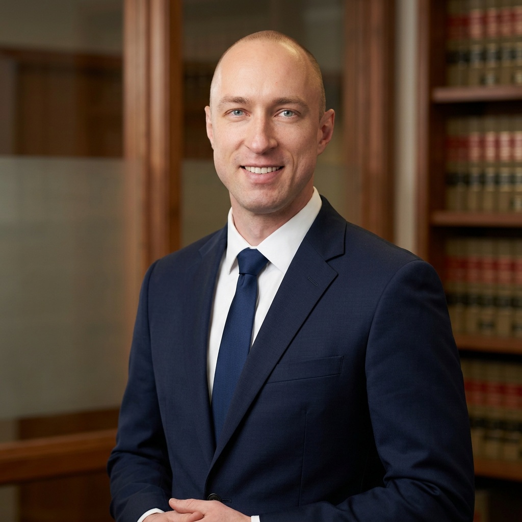 Light Grey · Navy Suit headshot example