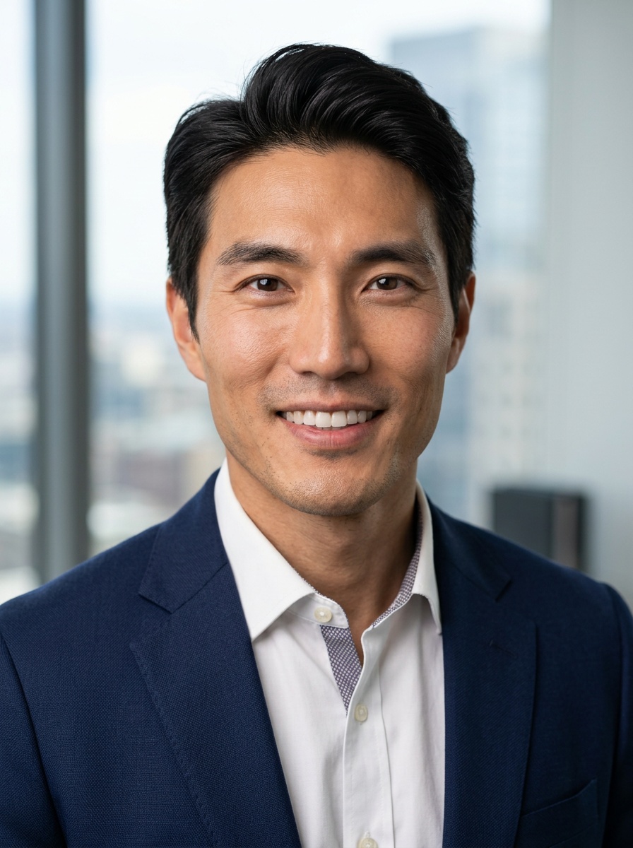 Professional AI LinkedIn headshot in White button-up shirt on White / Pure White Studio