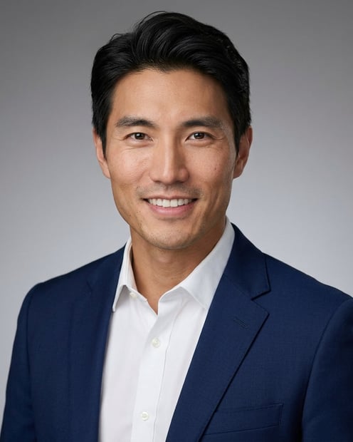 Light Grey · Navy Blazer headshot example