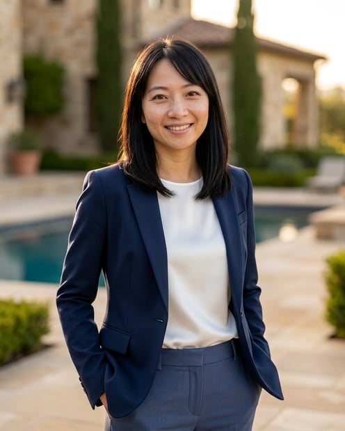 Poolside Estate · Resort-Luxury Linen headshot example