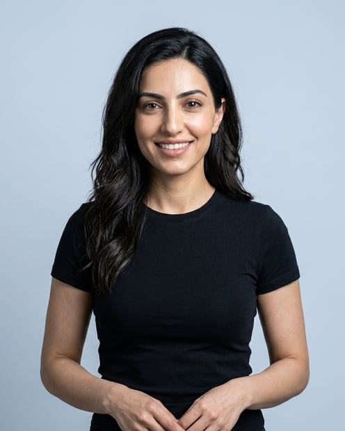 Light Cool-Grey Seamless · Black Short-Sleeve Tee headshot example