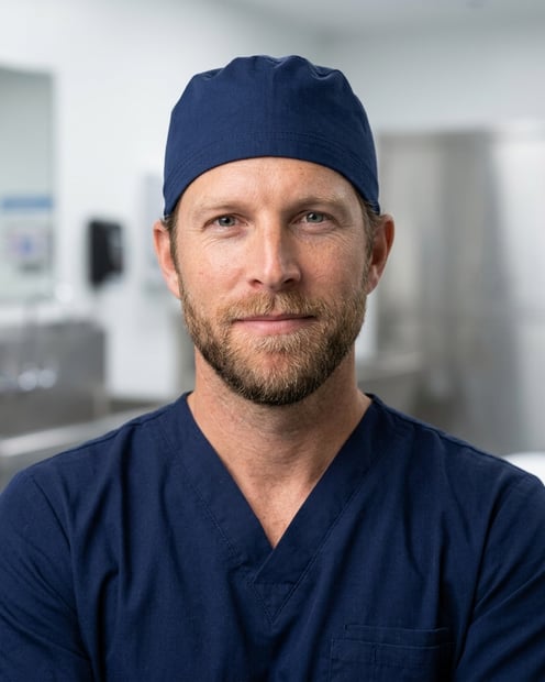 Scrub Room · Scrubs & Cap headshot example