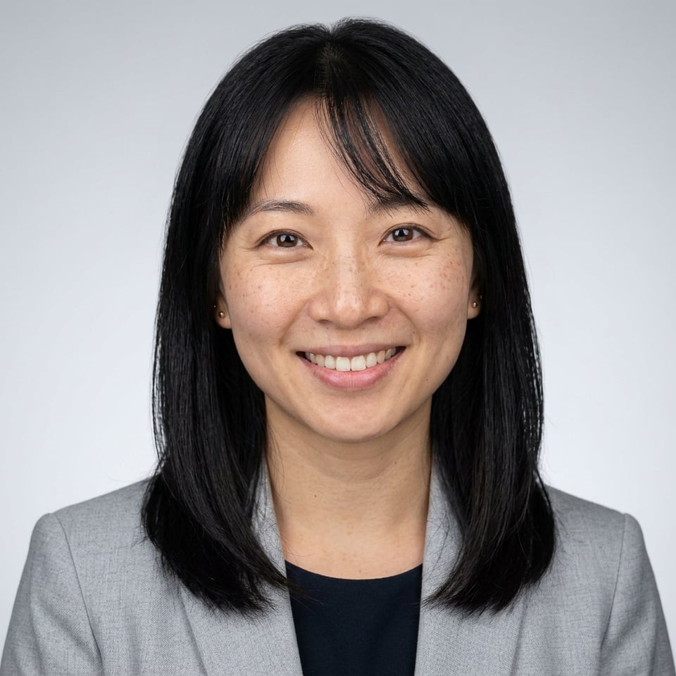 Professional AI LinkedIn headshot in Light gray blazer on Neutral Gradient / Light Grey