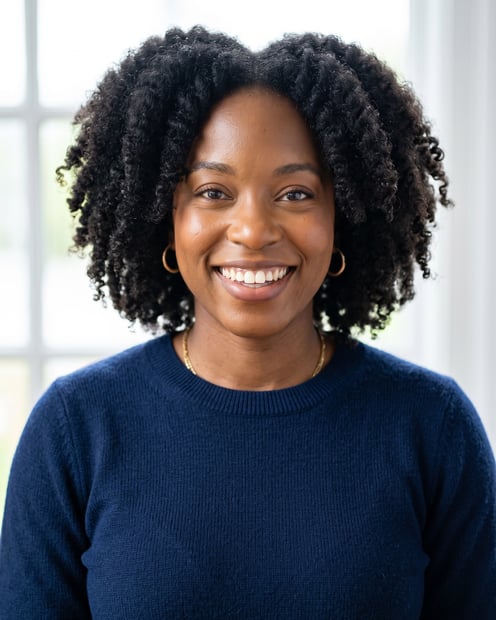 Window Light · Navy Knit headshot example