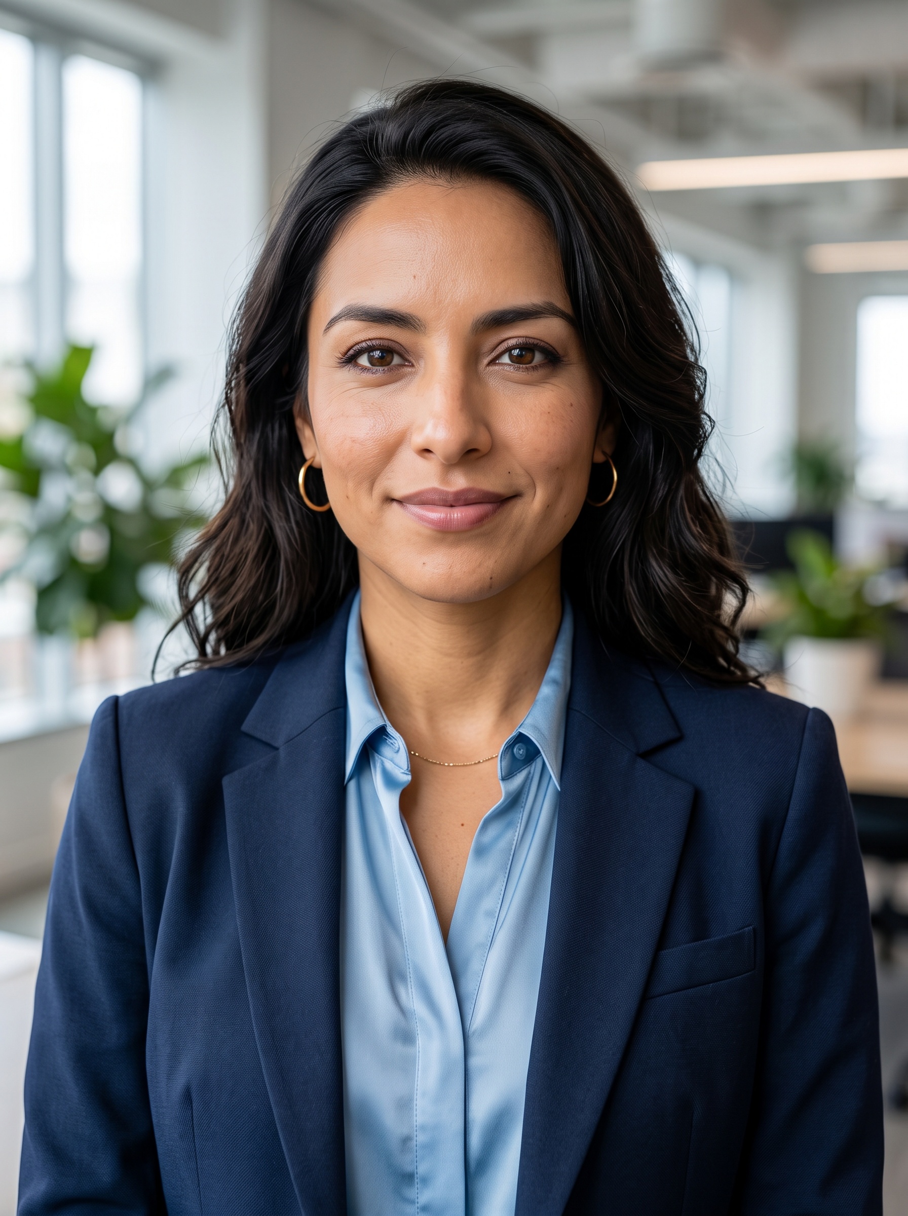 Modern Office · Navy Blazer headshot example