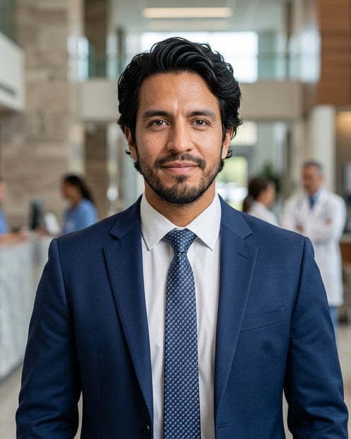 Hospital Lobby · Executive Suit headshot example