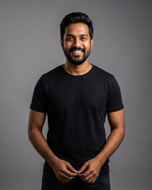 Neutral Grey · Charcoal Tee headshot example