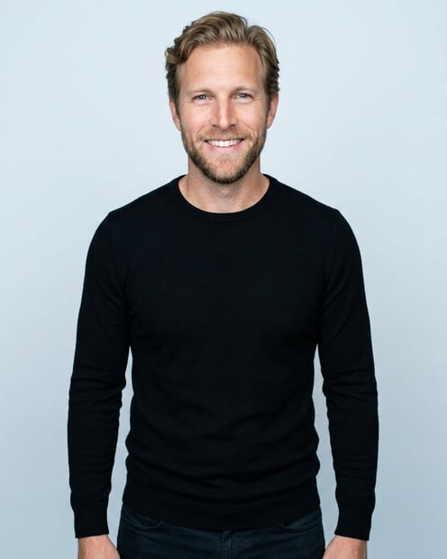 Light Cool-Grey Seamless · Black Long-Sleeve Knit Top headshot example