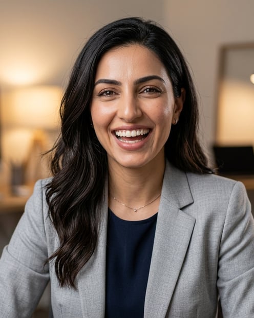Home Office · Light Gray Blazer headshot example