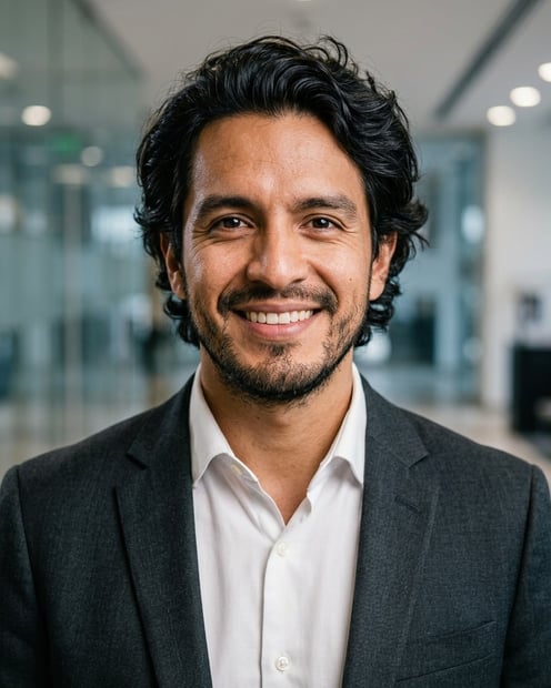 Lobby · White button-up shirt headshot example