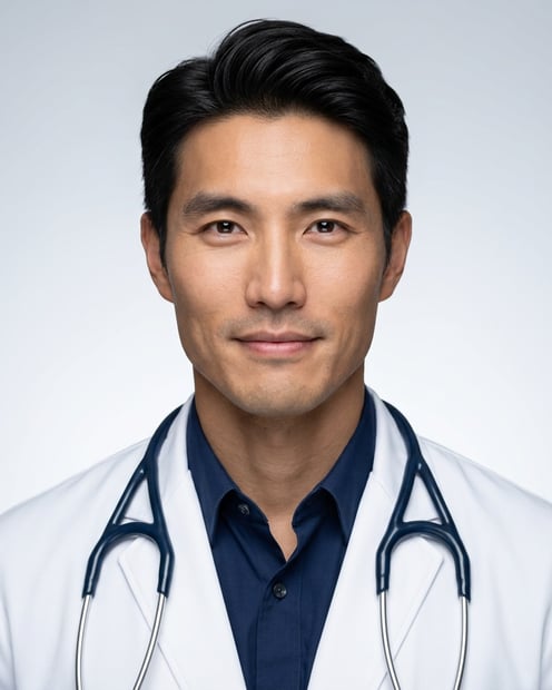 Light Grey · Physician Coat headshot example