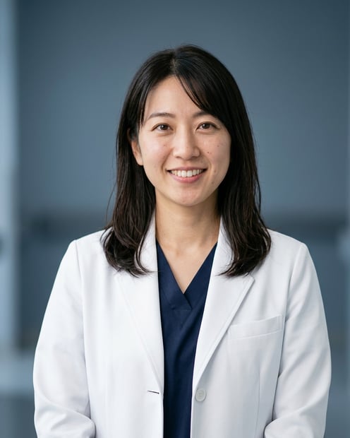 Matte Blue Medical Gradient · Consistent Hospital Team Uniform headshot example