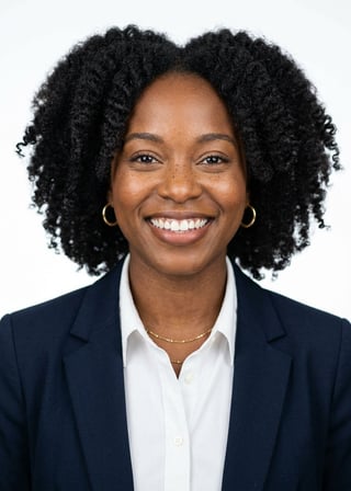 Professional AI LinkedIn headshot in White button-up shirt on White / Pure White Studio