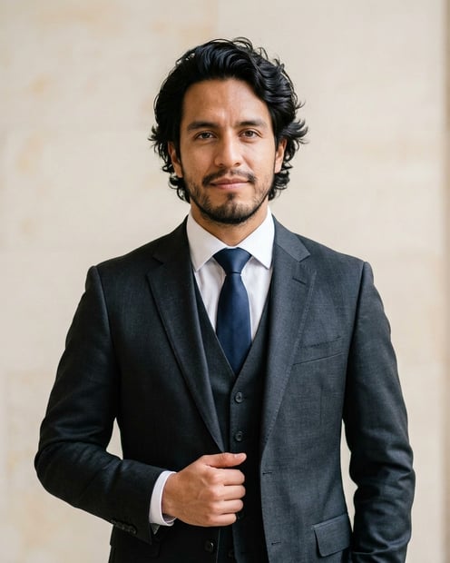 Cream Stone Wall · Power Suit No Gimmicks headshot example