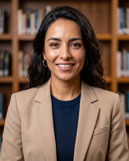 Library · Light Blazer headshot example