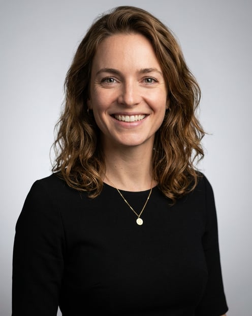 Neutral Gradient / Light Grey · Black midi fitted dress headshot example