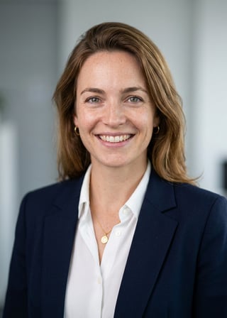 Professional AI LinkedIn headshot in White button-up shirt on Neutral Gradient / Light Grey