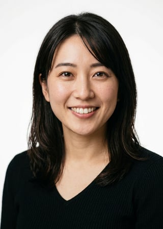 Professional AI LinkedIn headshot in Black ribbed v-neck sweater on White / Pure White Studio