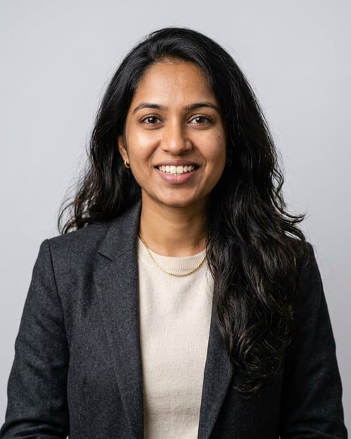Clean White Studio · Plain Profile Uniform headshot example