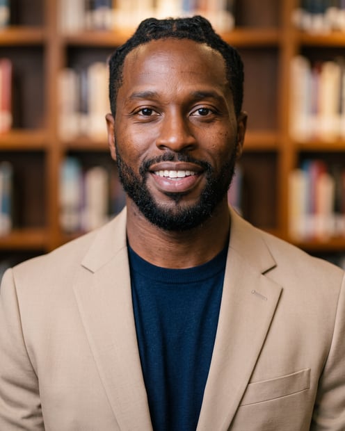 Library · Light Blazer headshot example
