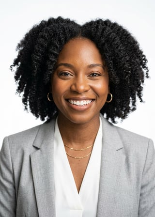 Professional AI LinkedIn headshot in Light gray blazer on White / Pure White Studio