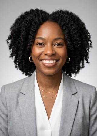 Professional AI LinkedIn headshot in Light gray blazer on Neutral Gradient / Light Grey
