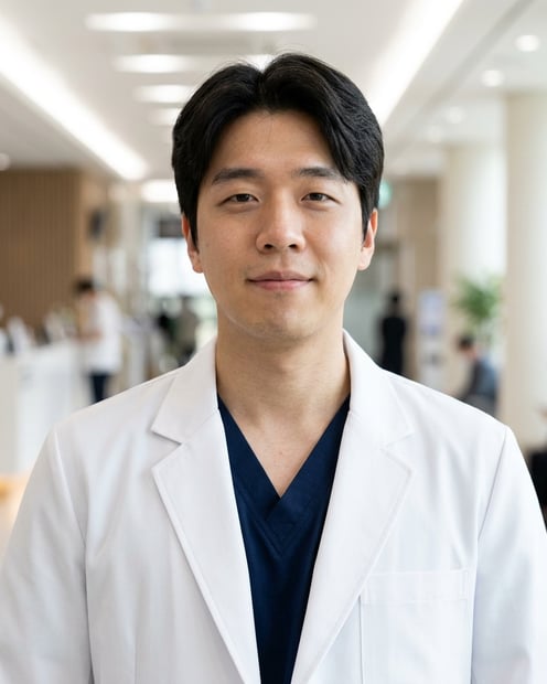 Hospital Pharmacy · Pharmacist Coat headshot example