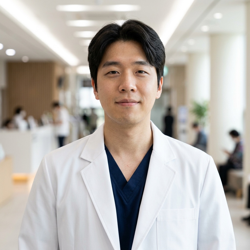 Hospital Pharmacy · Pharmacist Coat headshot example