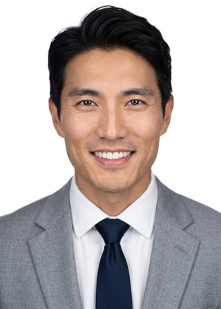 Professional AI LinkedIn headshot in Light gray blazer on White / Pure White Studio