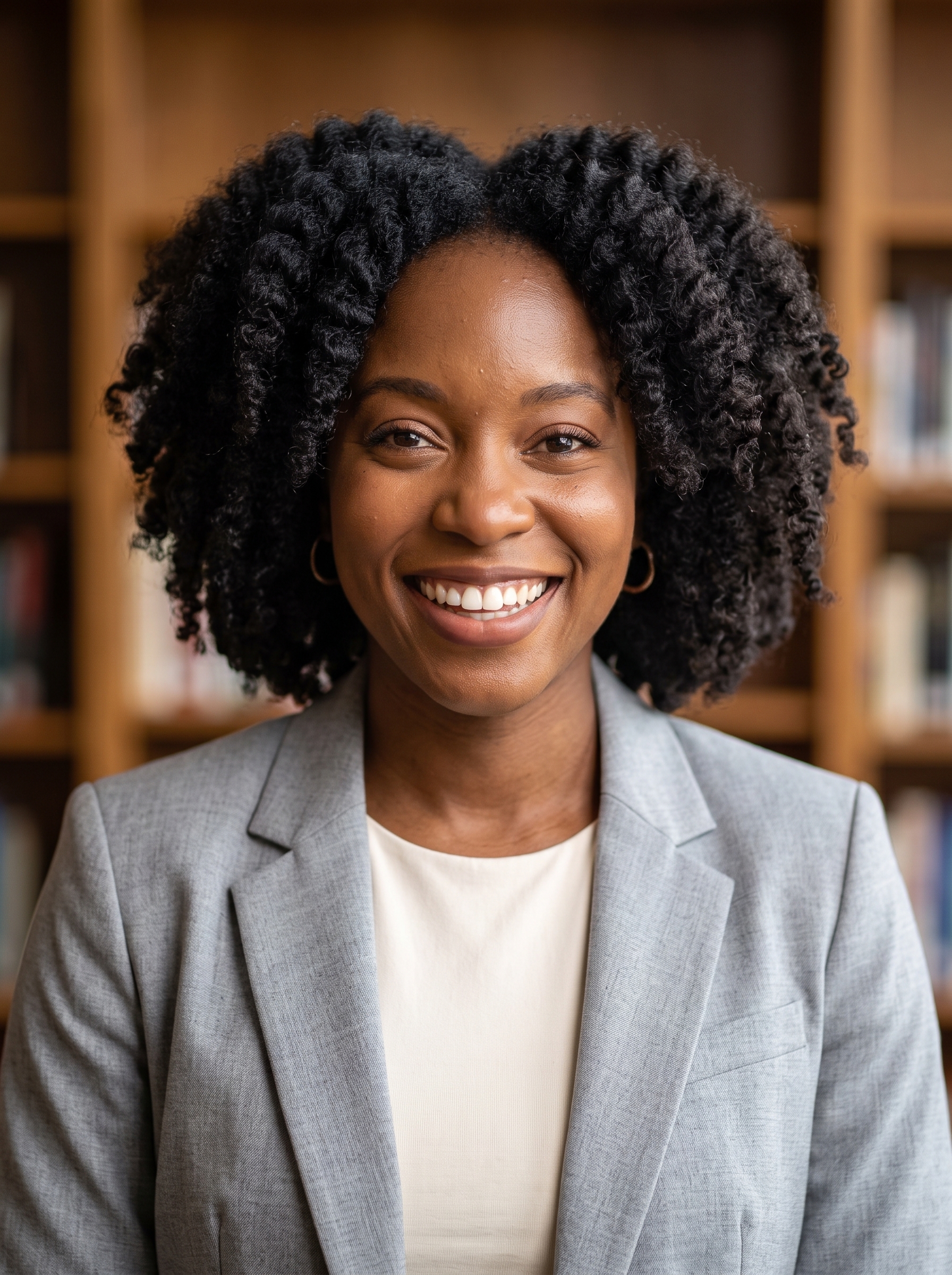 Library · Light Blazer headshot example