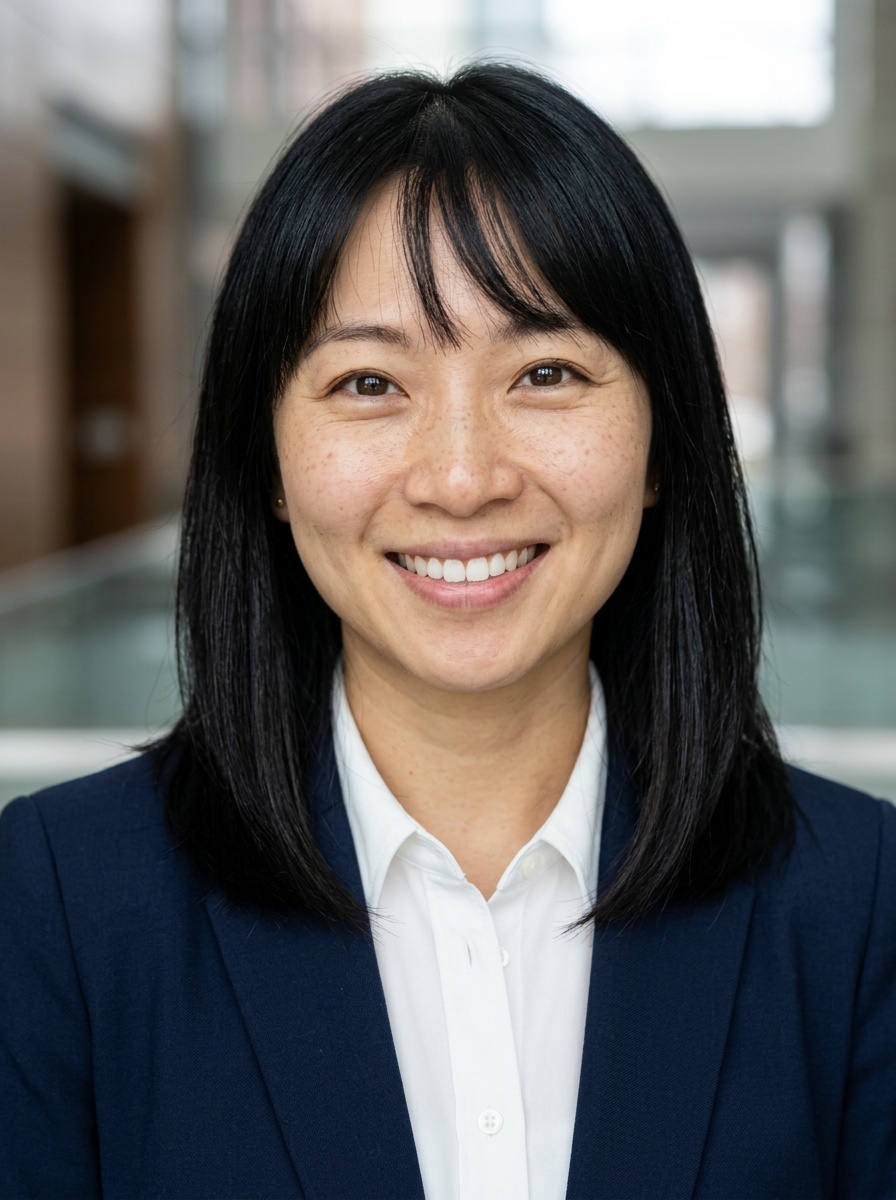 Professional AI LinkedIn headshot in White button-up shirt on Lobby (corporate lobby)