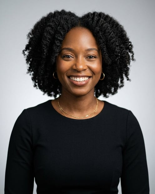 Neutral Gradient / Light Grey · Black midi fitted dress headshot example