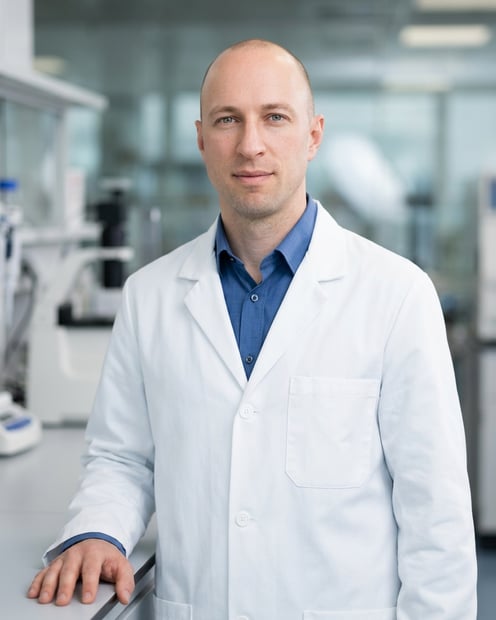 Clinical Research Lab · Research Lab Coat headshot example